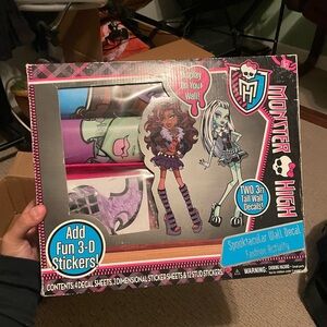 Monster High 3D Wall Decal Set - Purple and Black